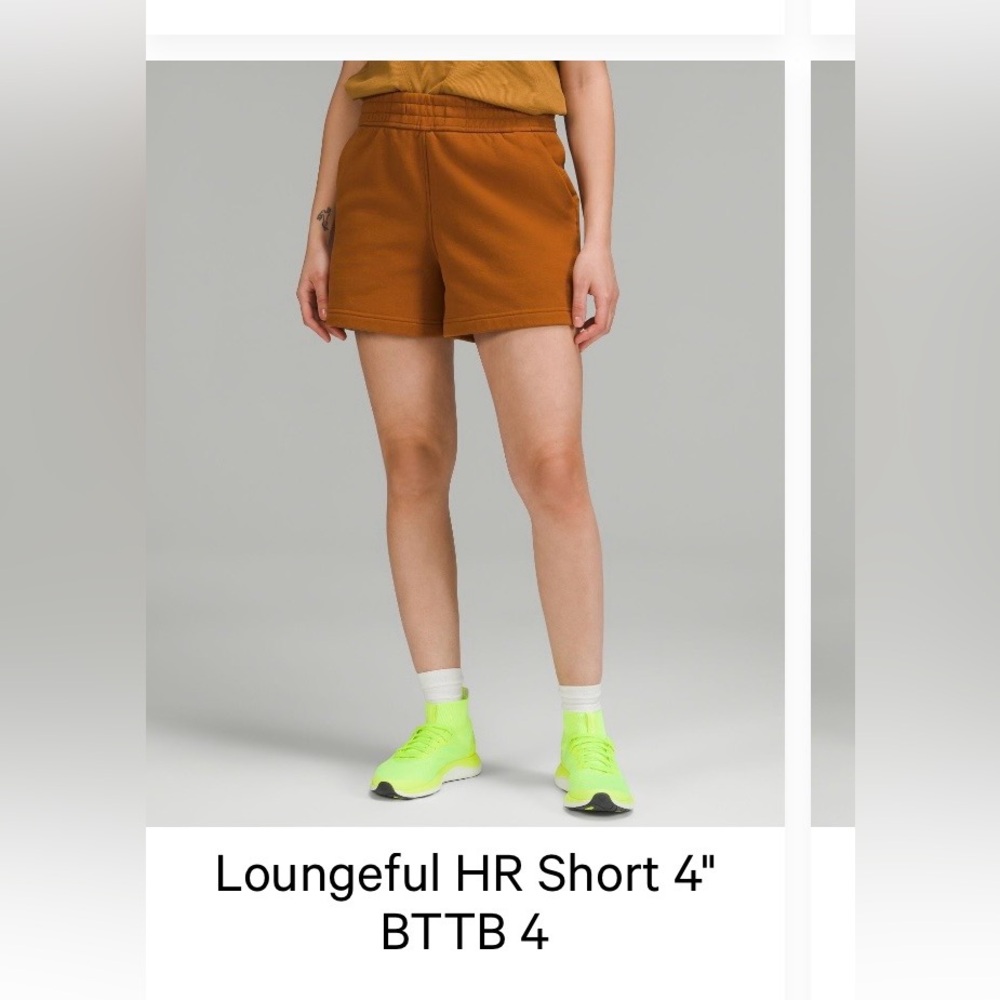 Lululemon Athletica Loungeful HR Shorts in orange